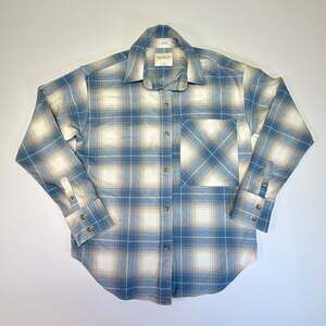 Abercrombie Fitch Flannel Blue Oversized Long Sleeve Shirt Men’s Extra Small